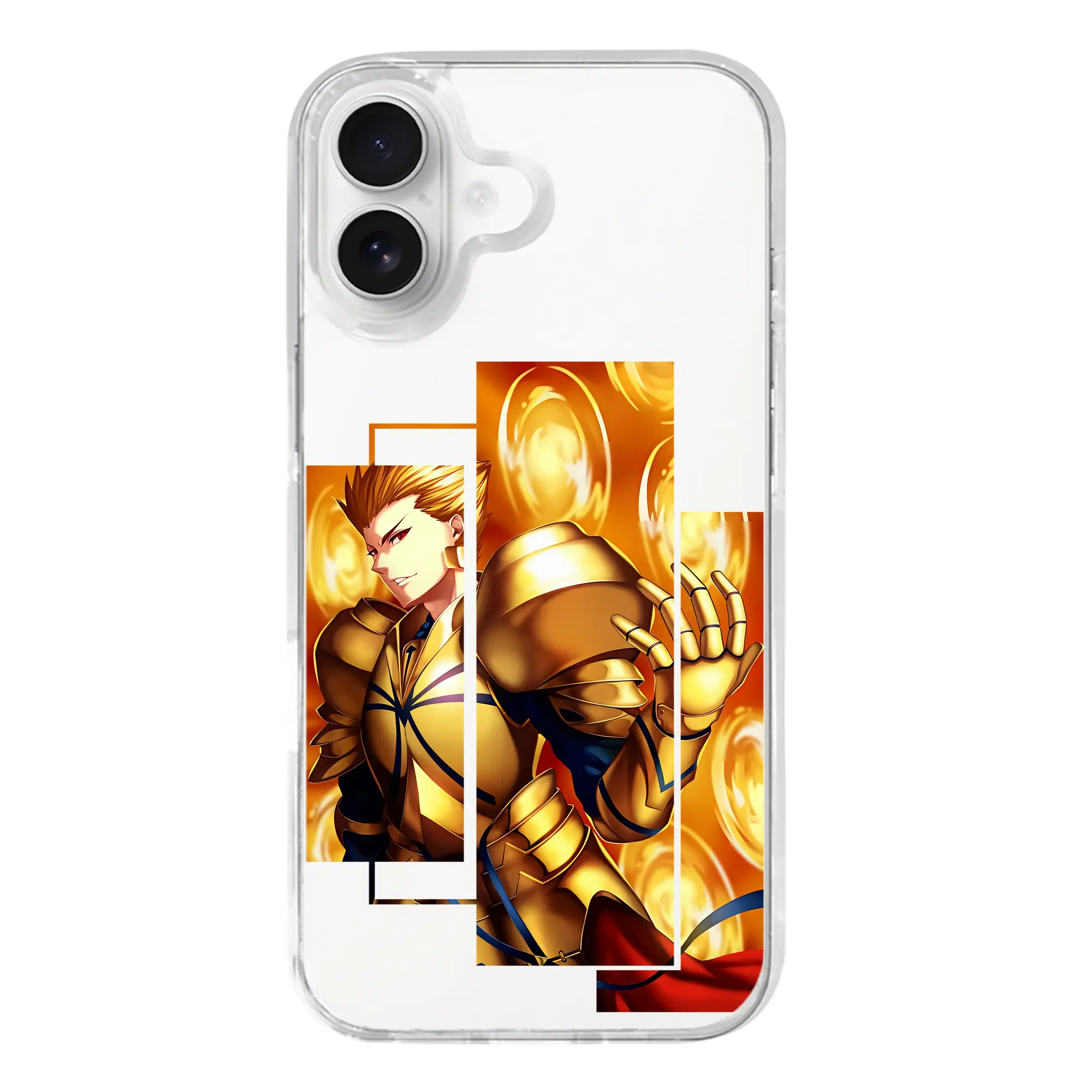 FGO グッズ,ギルガメッシュ - iPhone 17シリーズ 透明スマホケース – 薄型・耐衝撃・精密フィット保護カバー